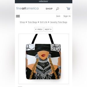 Stylist Pop Art “Slay” Canvas Tote Bag w/Black Handles